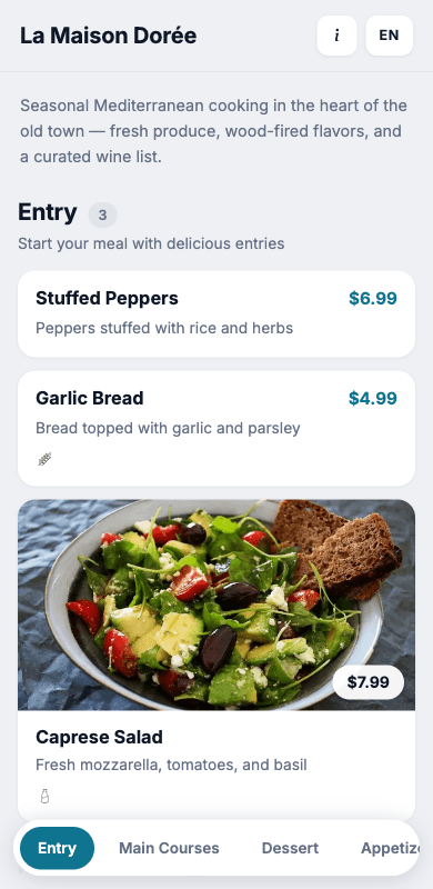 Menutiq menu theme C